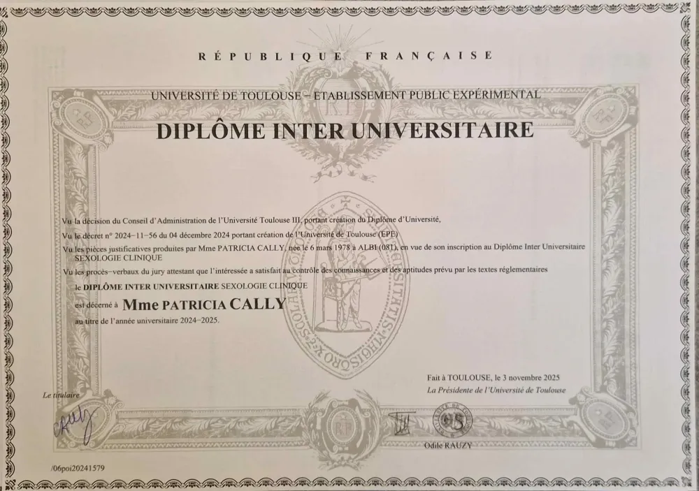 Diplôme Inter Universitaire Sexologie Clinique